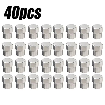 1-50Pcs Car Tire Valve Stem Caps Hex Tyre Valve Stem Cover Universal for All Tire Valves Accessories Wheel Rim Tire Valve Caps