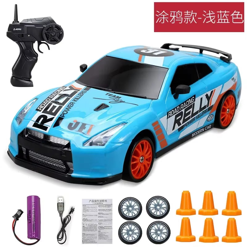 2.4G Drift Rc Car 4WD RC Drift Car Toy Remote Control GTR Model AE86 Vehicle Car-RC Racing Cars Toy for Children Christmas Gifts