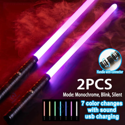 Lightsaber Metal Laser Sword Toys RGB Light Saber 7 Color Change Kids Soundfonts Force FX FOC Blaster Toys Jedi Laser Sword Gift