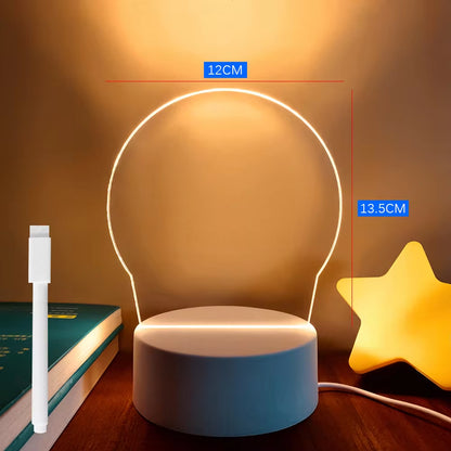 Note Board Creative Led Night Light USB Message Board Holiday Light With Pen Gifts For Children Girlfriend Decoration Night Lamp