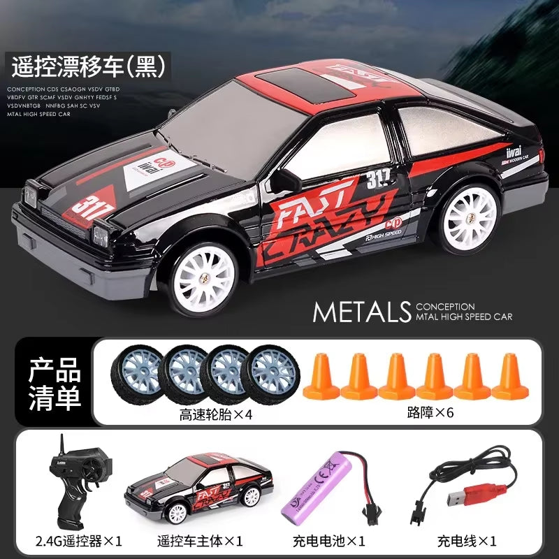 2.4G Drift Rc Car 4WD RC Drift Car Toy Remote Control GTR Model AE86 Vehicle Car-RC Racing Cars Toy for Children Christmas Gifts