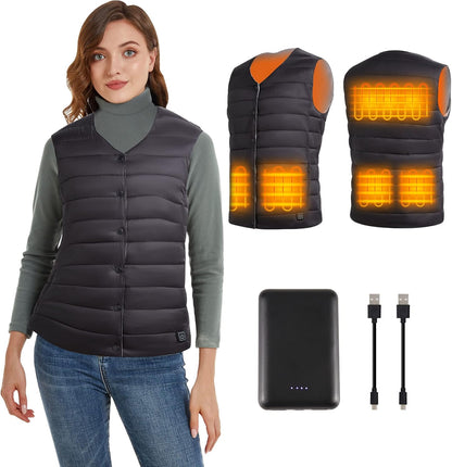 Heated Vest for Women USB Rechargeable Lightweight Heated Vest Pack for Hunting Hiking