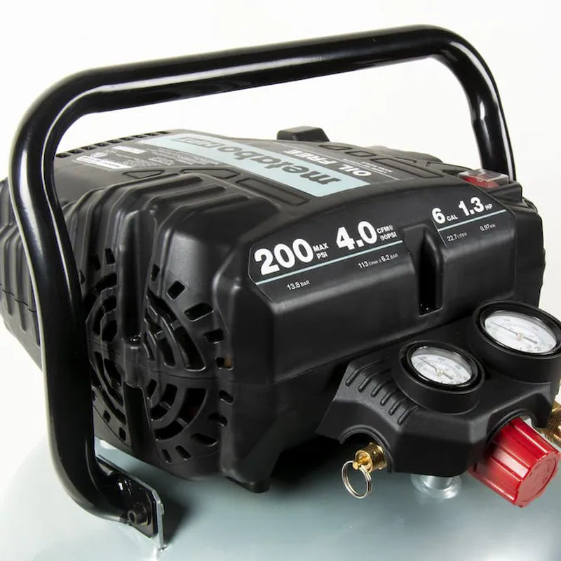 the Tank 6-Gallons Portable Electric 200 PSI Pancake Air Compressor