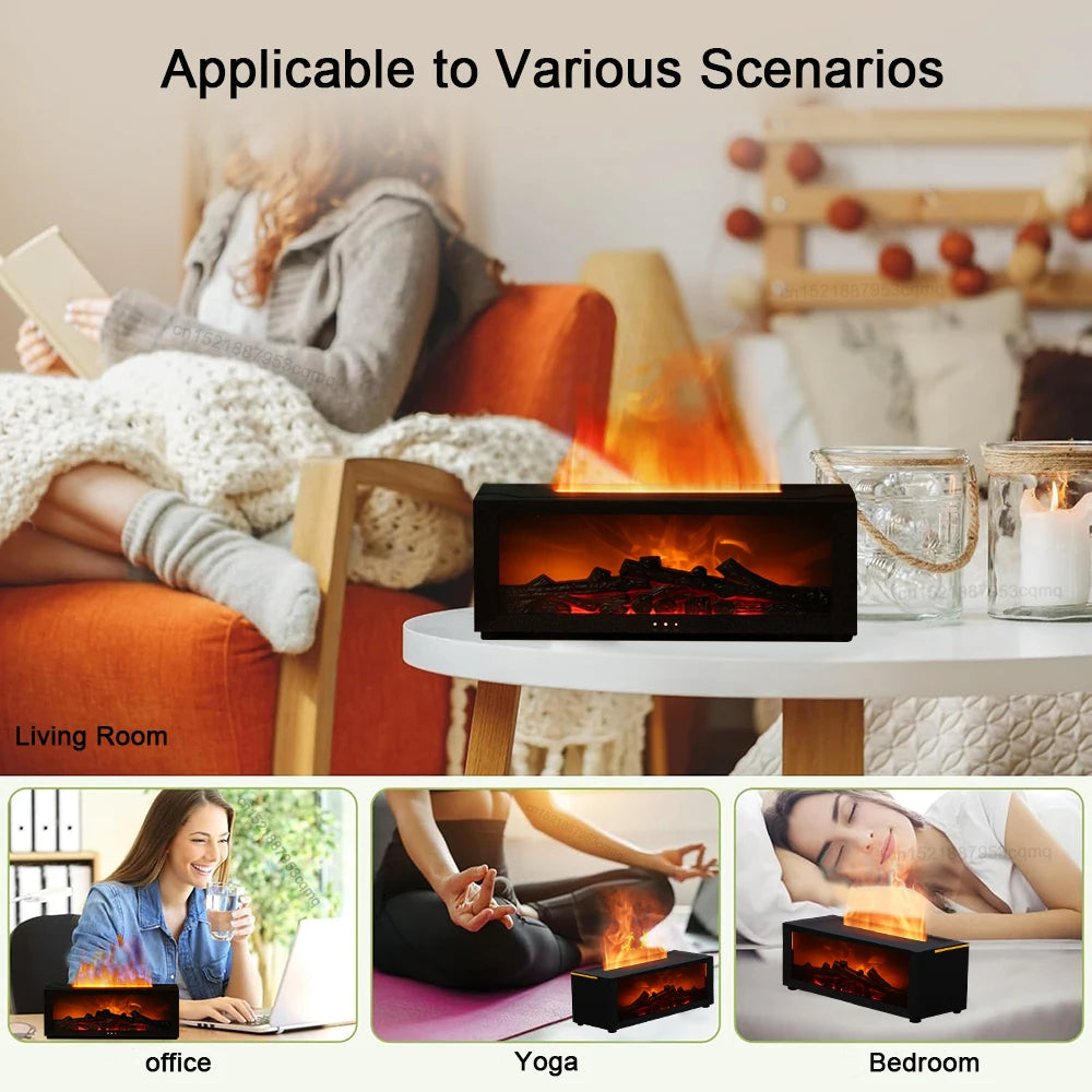 HOM006 - Experience Serenity: Colorful Flame Aromatherapy Machine for Ultimate Relaxation