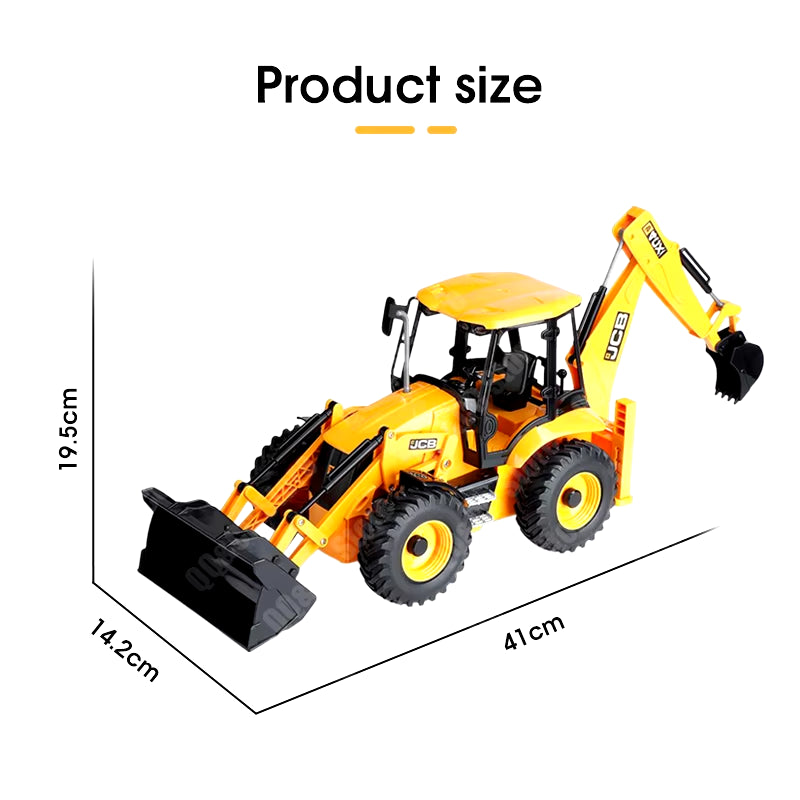 E589 RC Backhoe Loader 1:20 Excavator Remote Control Car Engineering Vehicle Truck Model Bulldozer Trailer Toy for Boy