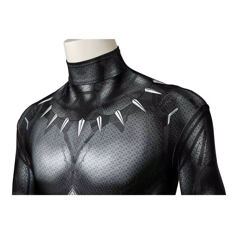 Black Panther Cosplay Costume Cos T'Challa Jumpsuit Halloween Party Carnival Comic-Con Masquerade Perform Props Bodysuit Gift