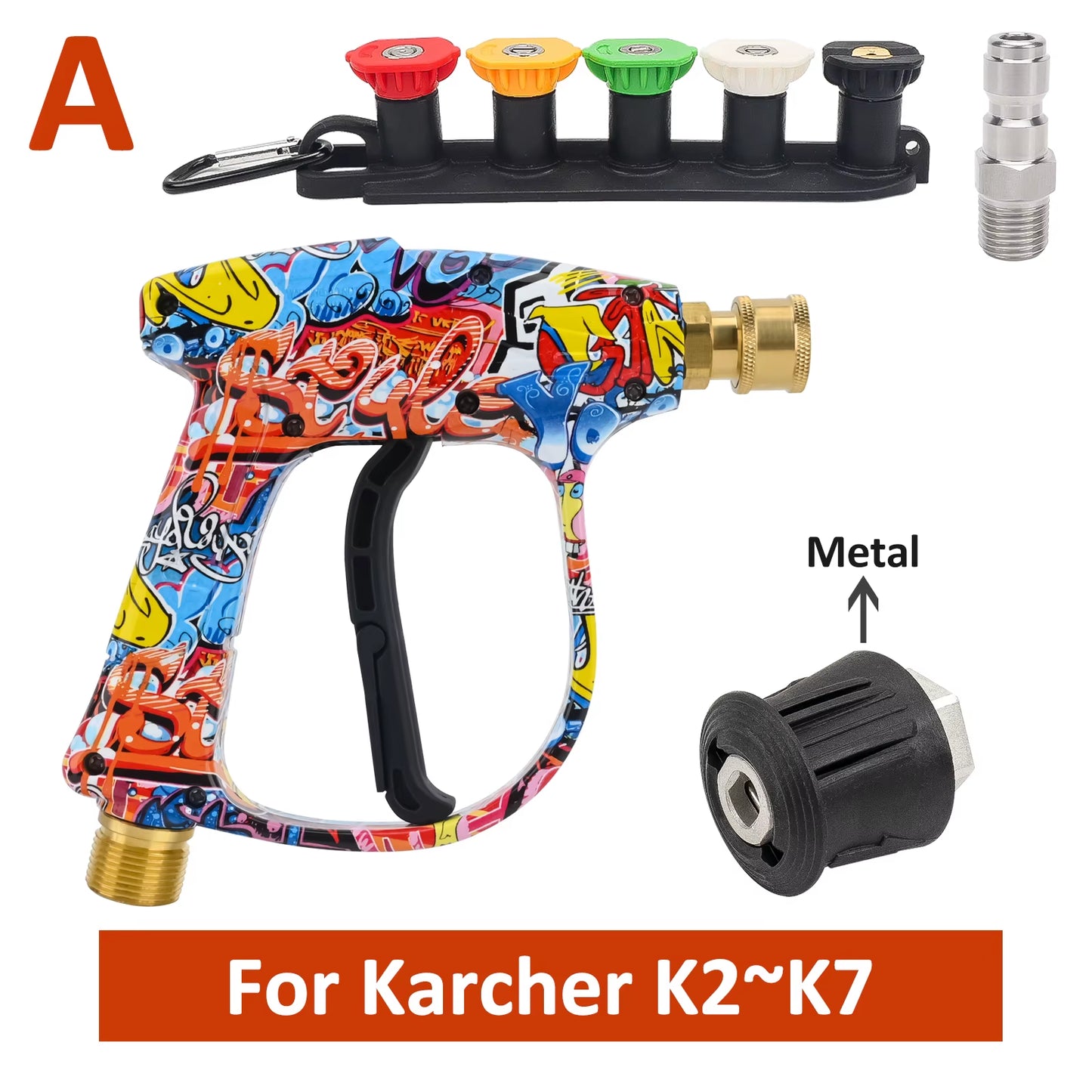 Pressure Washer Water Gun for Car Cleaning Hose Connector for Karcher Nilfisk Parkside Bosch Quick Connector Nozzles