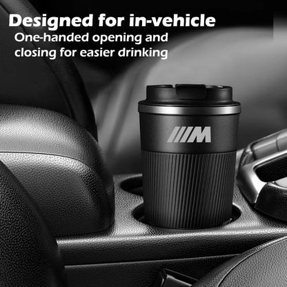 MUG006 - For  E36 E39 E46 E60 E90 F01 F10 F15 F20 F30 G05 M2 M3 M4 M Performance Stainless Steel Car Coffee Mugs Thermos Flask 510Ml