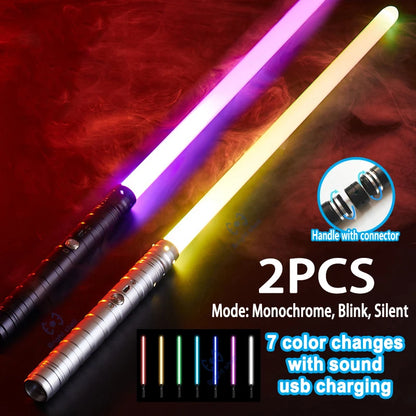 Lightsaber Metal Laser Sword Toys RGB Light Saber 7 Color Change Kids Soundfonts Force FX FOC Blaster Toys Jedi Laser Sword Gift