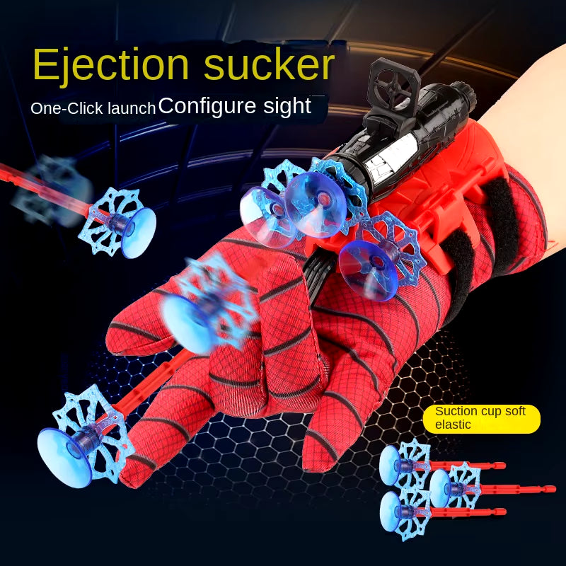 New for Spiderman Action Figure Anime Characters Children Toys Role Play Glove Launcher Set Wrist Toy Set Figures Hobbies