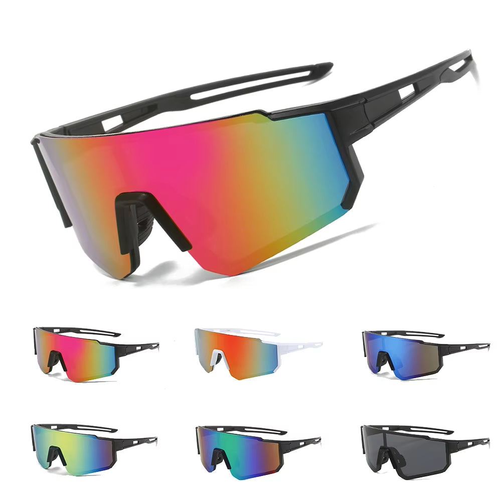 Polarized Cycling Sunglasses UV Protection for Men Women Anti-Glaring Windproof Sun Glasses Large Frame Outdoor Eyewear Goggle