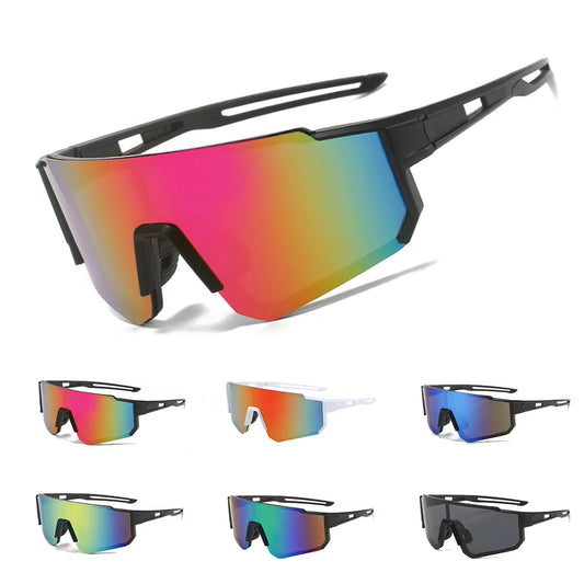 Polarized Cycling Sunglasses UV Protection for Men Women Anti-Glaring Windproof Sun Glasses Large Frame Outdoor Eyewear Goggle