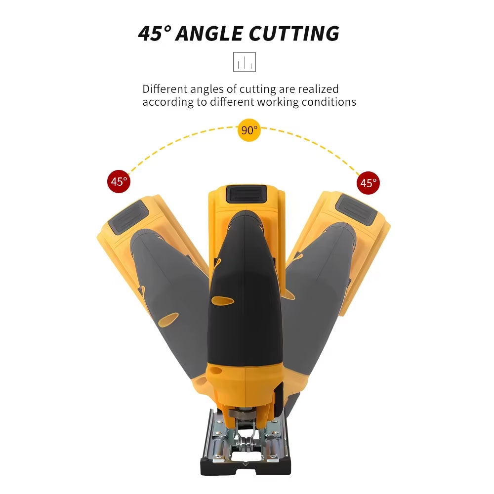 2700RPM Brushless Curve Saw Cordless Electric Jig Saw Portable Adjustable Woodworking Power Tool For  20V Battery