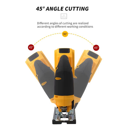 2700RPM Brushless Curve Saw Cordless Electric Jig Saw Portable Adjustable Woodworking Power Tool For  20V Battery