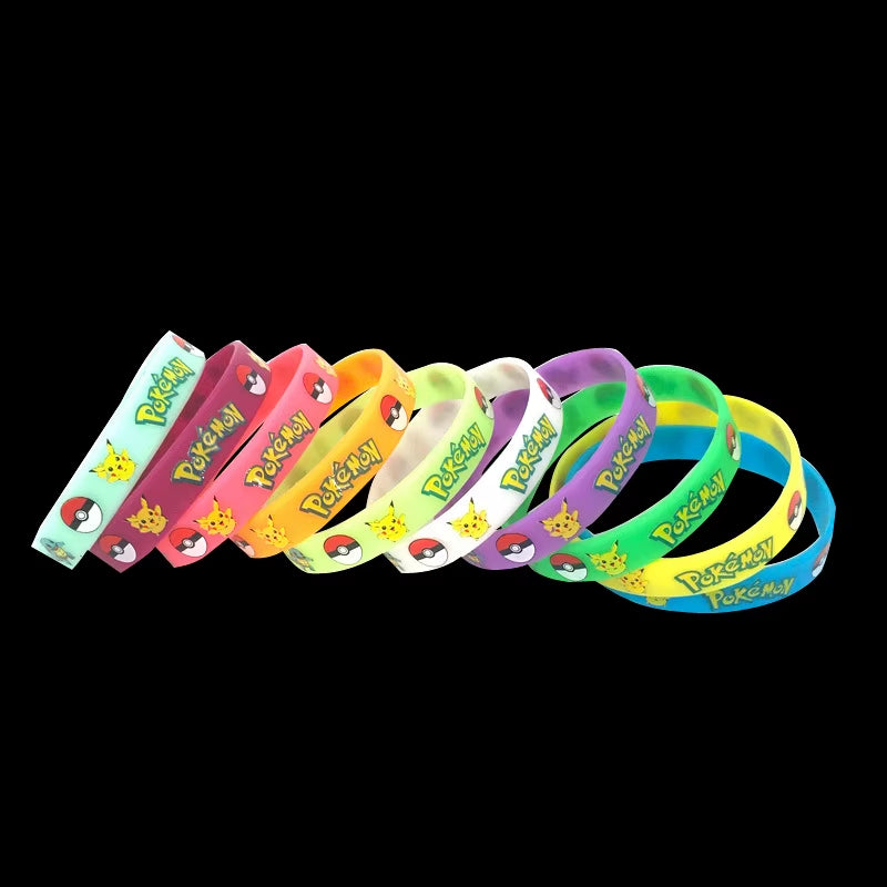 Pokemon Pikachu Figures Glow Silicone Bracelet Anime Toys Wristband Bracelets Cosplay Accessoires Boys Girl Birthday Party Gift