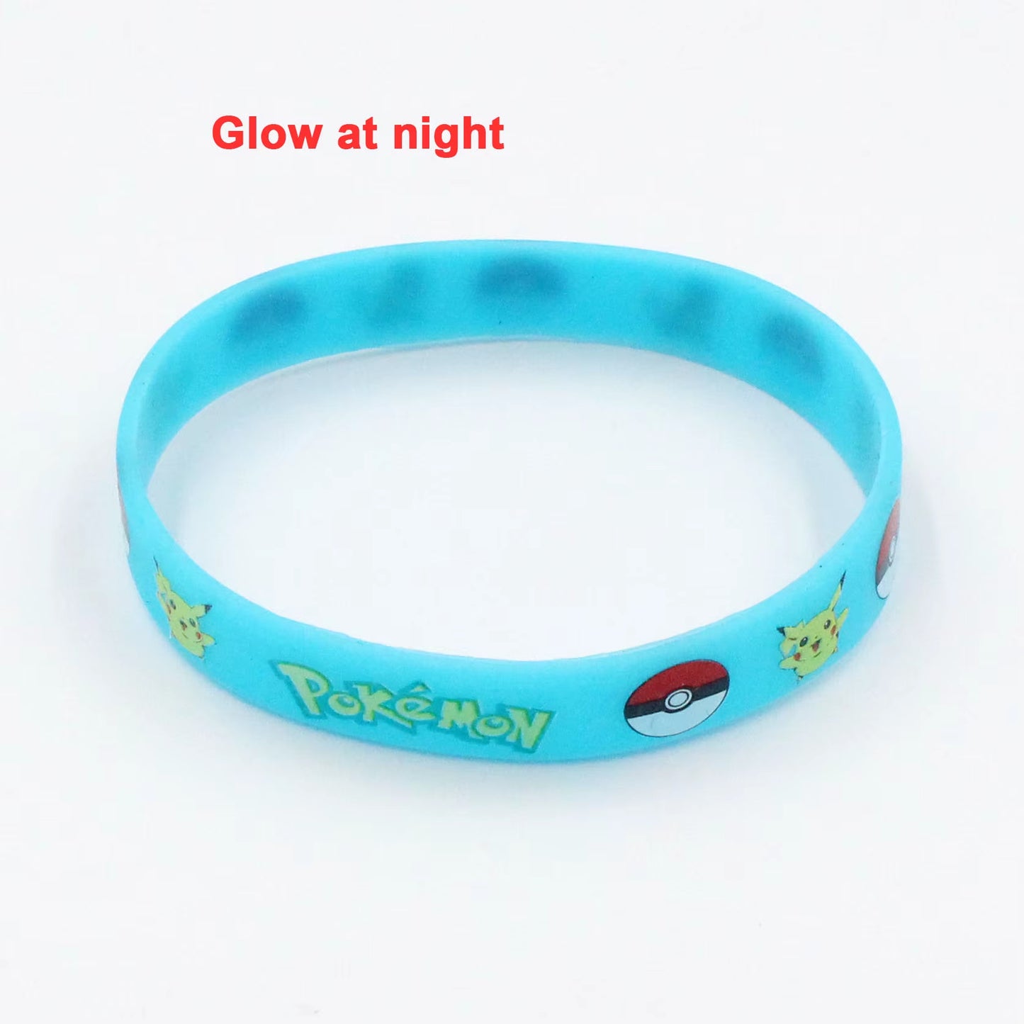 Pokemon Pikachu Figures Glow Silicone Bracelet Anime Toys Wristband Bracelets Cosplay Accessoires Boys Girl Birthday Party Gift