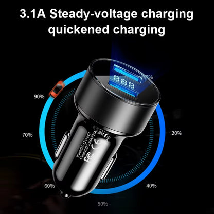 Car Led Charger for Cigarette Lighter in The Car Xiaomi Car Battery Charger Mobile Phone Charging Display Voltmeter Fast Charge