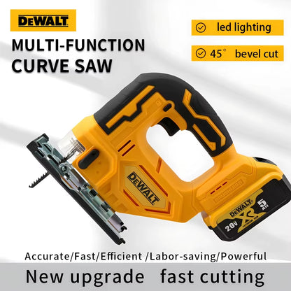 2700RPM Brushless Curve Saw Cordless Electric Jig Saw Portable Adjustable Woodworking Power Tool For  20V Battery