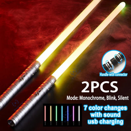 Lightsaber Metal Laser Sword Toys RGB Light Saber 7 Color Change Kids Soundfonts Force FX FOC Blaster Toys Jedi Laser Sword Gift