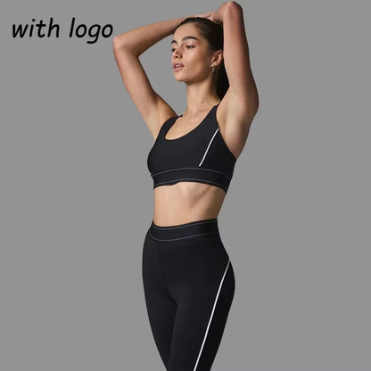 Exercise Yoga Set Pilates Set Bra High-waisted Running Set Shock-proof Bra Tight Fitness Leggings Women's Yoga Set Activewear