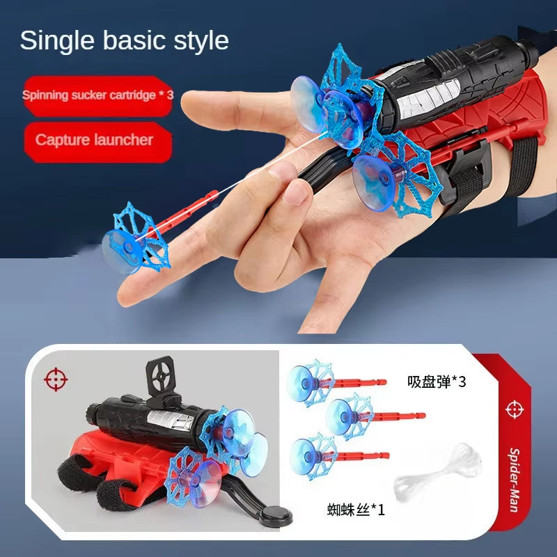 New for Spiderman Action Figure Anime Characters Children Toys Role Play Glove Launcher Set Wrist Toy Set Figures Hobbies