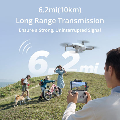 Mini GPS Drone with 4K UHD Camera, under 249G, 3 Aixs Gimbal Drone with 10KM FPV Transmission, 4K/30Fps Video, 31-Min Flight, Auto Return, Lightweight and Foldable Drone for Adults Beginners