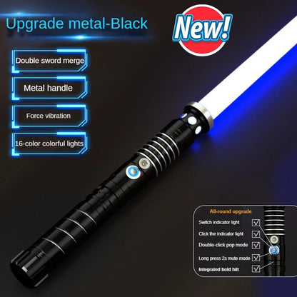 Lightsaber Metal Laser Sword Toys RGB Light Saber 7 Color Change Kids Soundfonts Force FX FOC Blaster Toys Jedi Laser Sword Gift