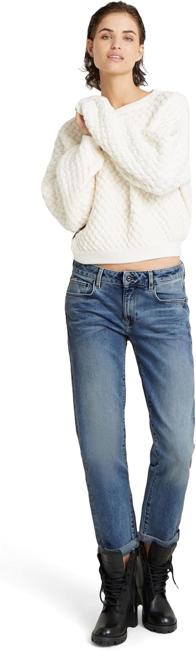 PANT004 - Women's Kate Boyfriend Jeans - Comfortable Denim Fit for Every Style