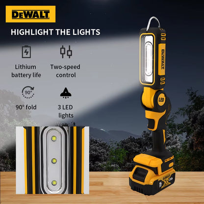 LED Lighting Work Light Flashlight 90 Degree Foldable 20V Battery Household Handheld Multifunctional Emergency Light