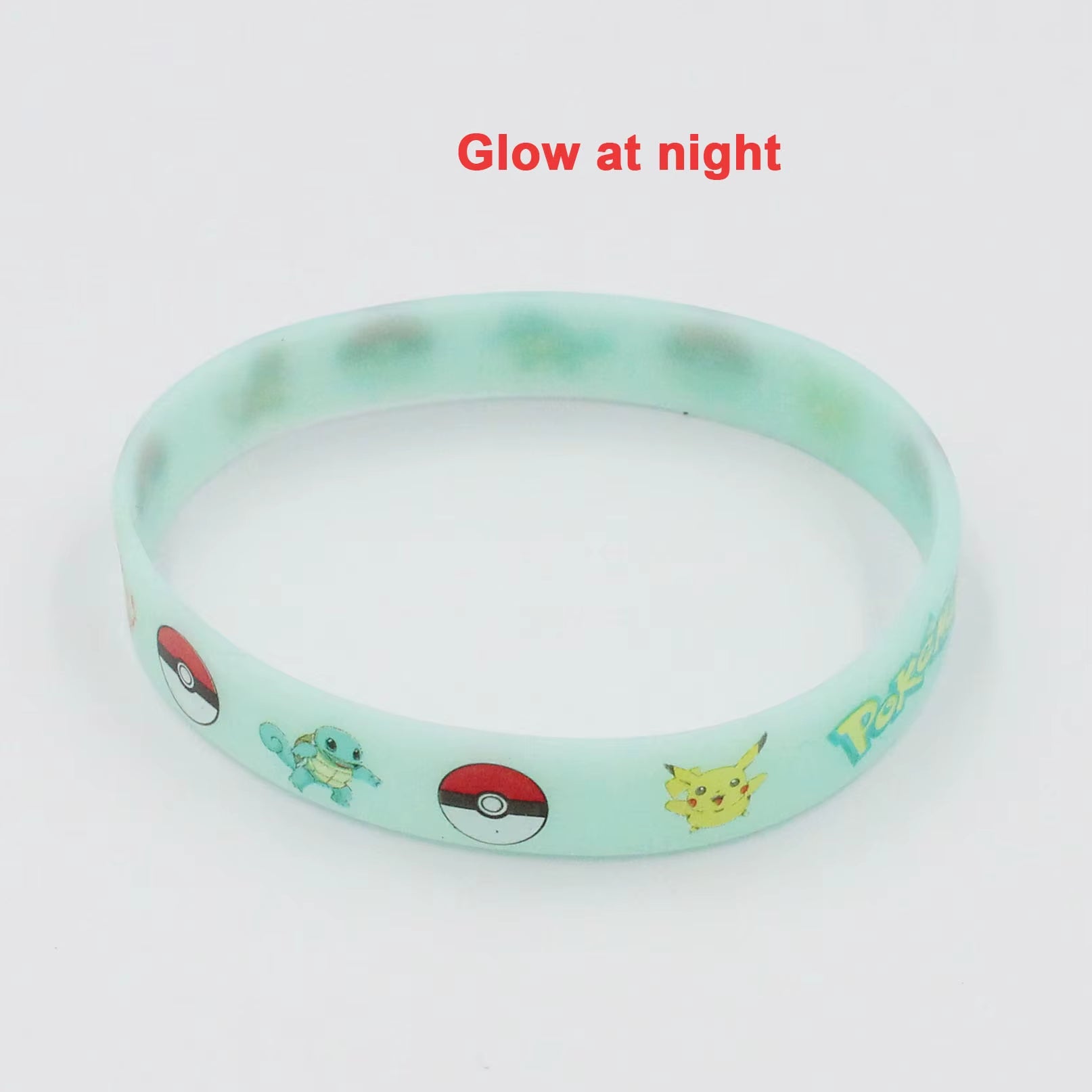 Pokemon Pikachu Figures Glow Silicone Bracelet Anime Toys Wristband Bracelets Cosplay Accessoires Boys Girl Birthday Party Gift