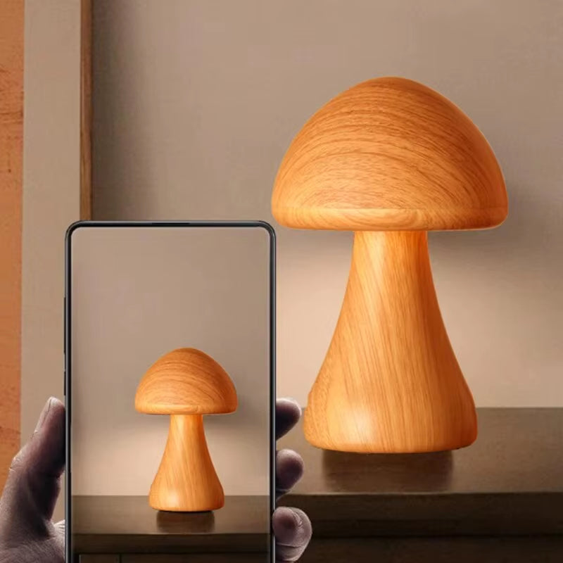 LED Night Light With Touch Switch Cute Mushroom Bedside Table Lamp For Bedroom Childrens Room Sleeping Night Lamps