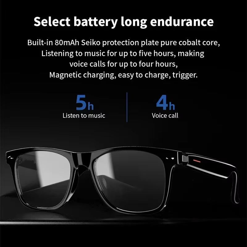 2024 Camera Smart Music Sunglasses Earphones Wireless Bluetooth Headset HIFI Sound Headphone Driving Glasses Hands-Free Call