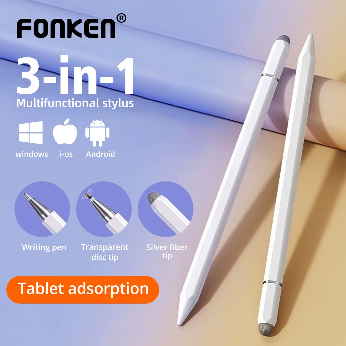 Magnetic Adsorption 3 in 1 Universal Capacitive Stylus Pen for Iphone Huawei Android Touch Screens Tablet Writing Pencil