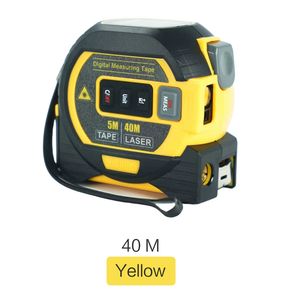 3-in-1 Laser Tape Measure 40/60M Meters Infrared Laser Distance Measuring Smart Energy Ruler High Precision Measuring Instrument