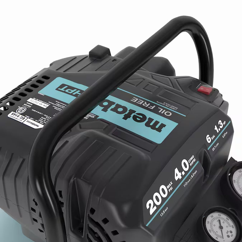 the Tank 6-Gallons Portable Electric 200 PSI Pancake Air Compressor