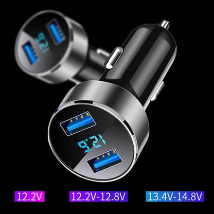 Car Led Charger for Cigarette Lighter in The Car Xiaomi Car Battery Charger Mobile Phone Charging Display Voltmeter Fast Charge