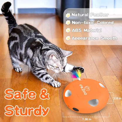 INKZOO Cat Toys, Interactive Cat Toys for Indoor Cats, Smart Interactive Kitten Toy, Automatic 7 Holes Mice Whack-A-Mole