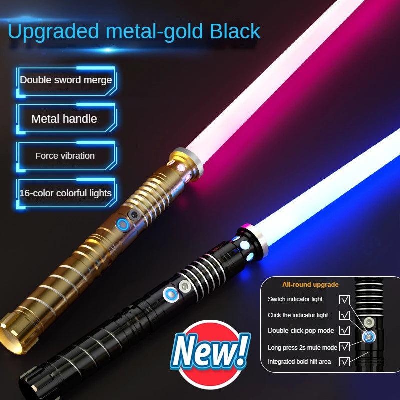 Lightsaber Metal Laser Sword Toys RGB Light Saber 7 Color Change Kids Soundfonts Force FX FOC Blaster Toys Jedi Laser Sword Gift