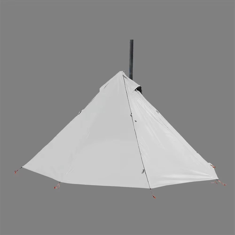 Camping Hot Tent with Chimney Window Outdoor Ultralight Tipi Teepee Tent Pyramid Double Layer Bushcraft 1 Person Tents Hot Tent