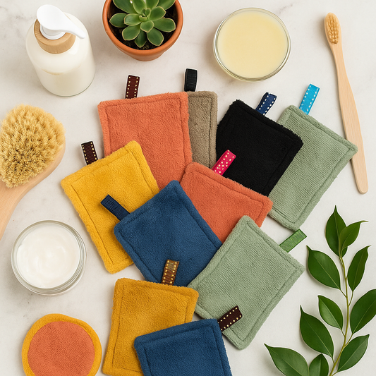 Woman using eco makeup remover pads lifestyle