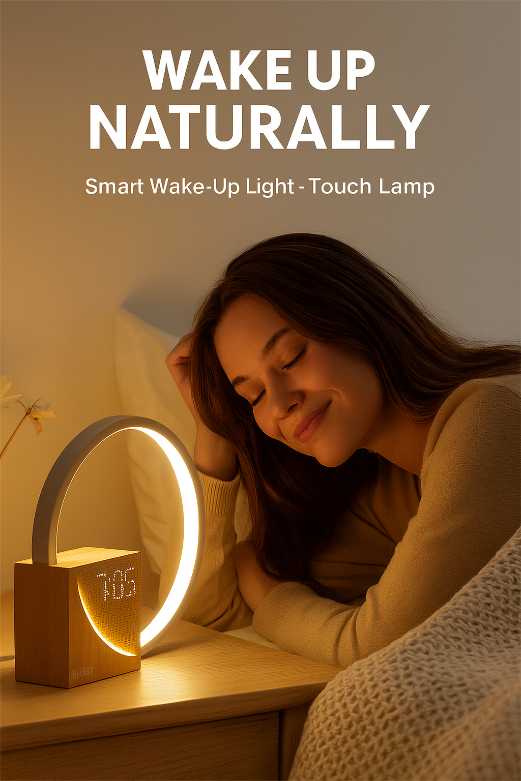 Women wake-up light natural sounds alarm