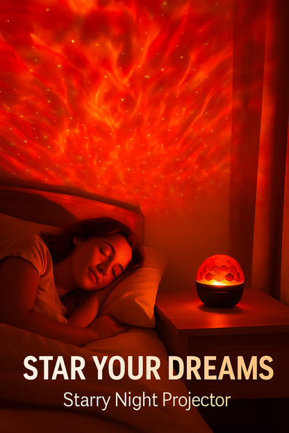 Women galaxy projector aurora effects bedroom