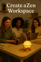 Zen workspace women moon lamp humidifier 3D LED night light