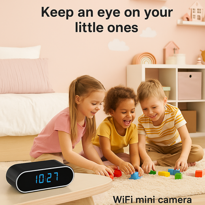Child mini WiFi clock camera 4K hidden