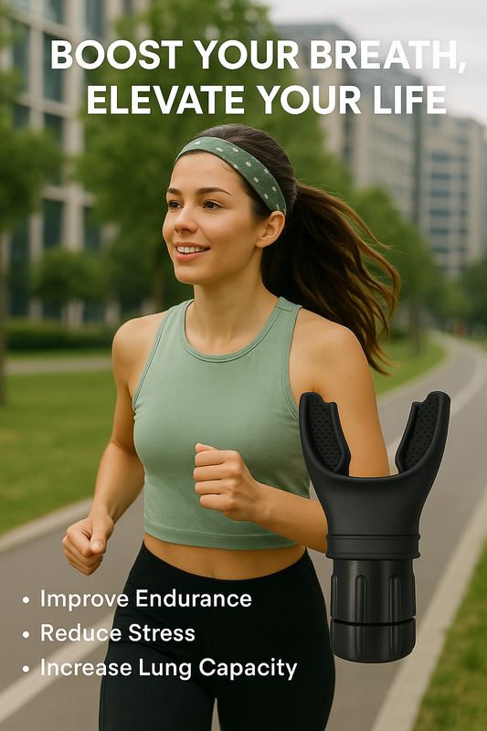 Women adjustable Lung Trainer - Portable breathing device for athletic performance enhancement sport