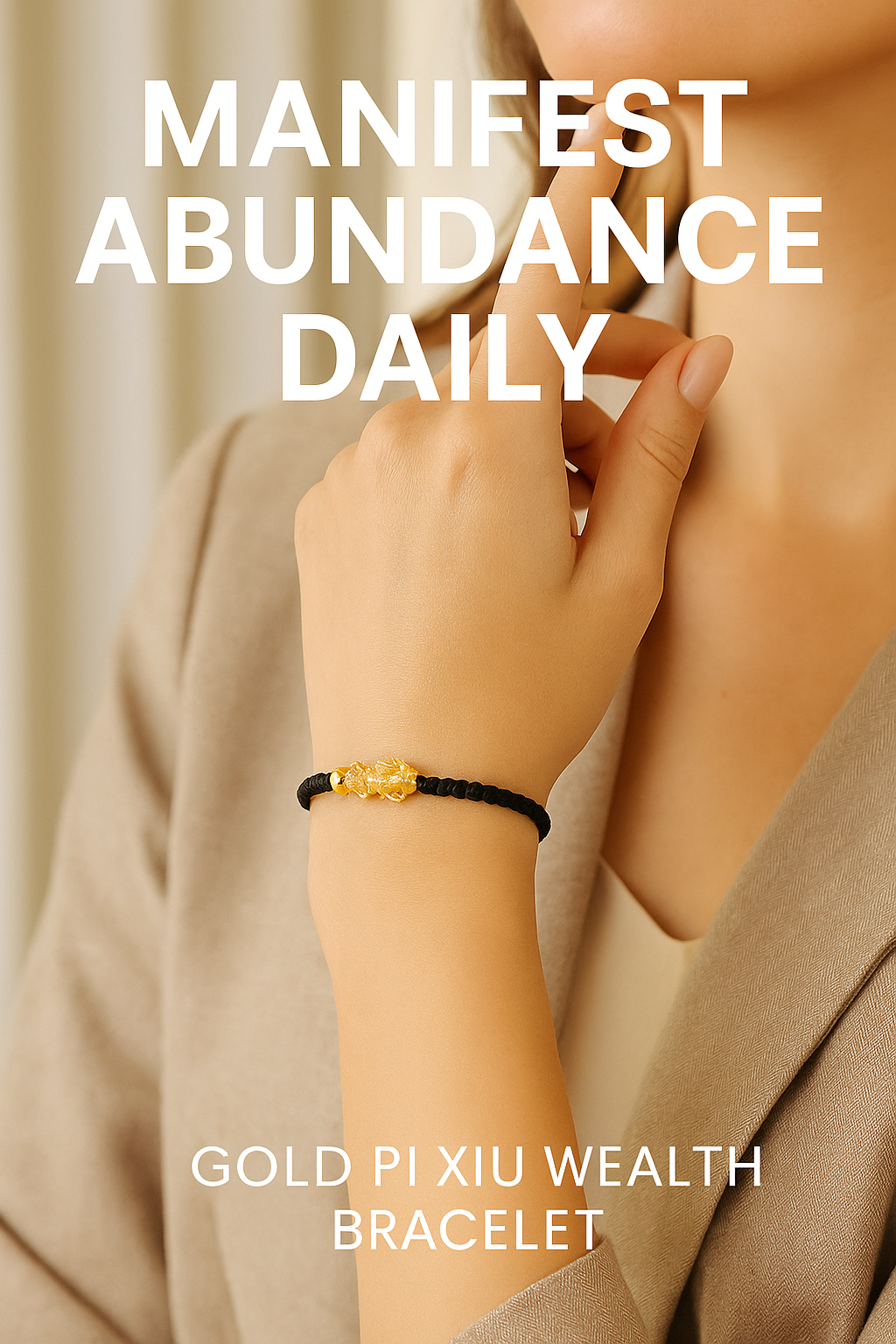 Women 24K gold Pi Xiu bracelet luxury