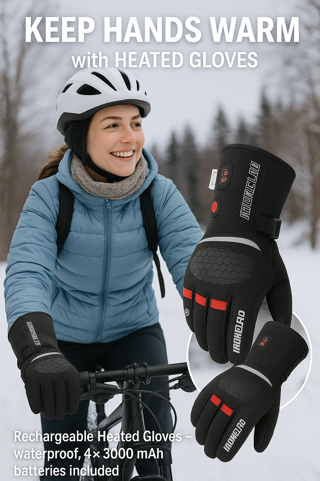 Rechargeable Heated Gloves - Waterproof