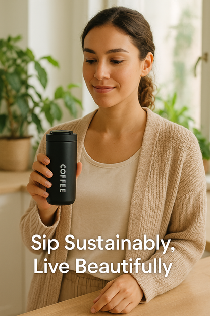 Thermal travel mug stainless steel leak-proof - GOODSPHORIA eco-friendly drinkware for modern women