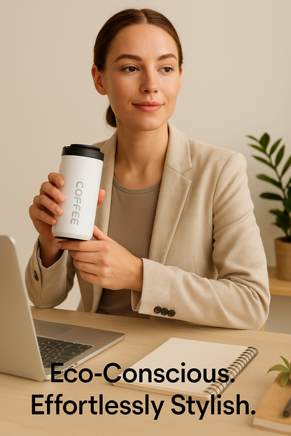 Thermal travel mug stainless steel leak-proof - GOODSPHORIA eco-friendly drinkware for modern women