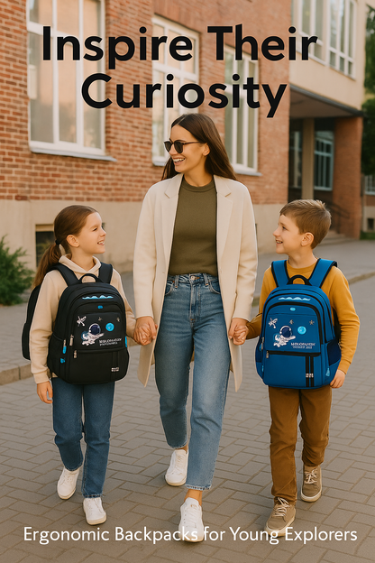 Kids Explorer Backpack Waterproof School Bag with Space Design - GOODSPHORIA